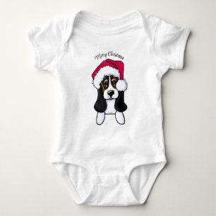 Body Para Bebé KiniArt Navidades Basset Hound