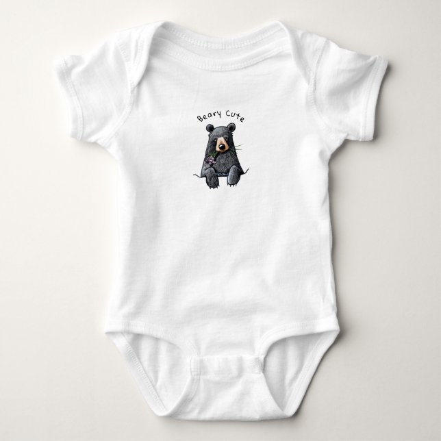 Body Para Bebé KiniArt Oso de Bolsillo (Anverso)
