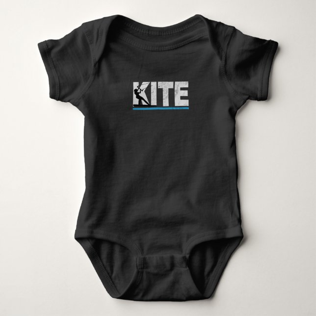 Body Para Bebé Kite Kitesurfer Kitesurfing Surfing Retro Regalo (Anverso)