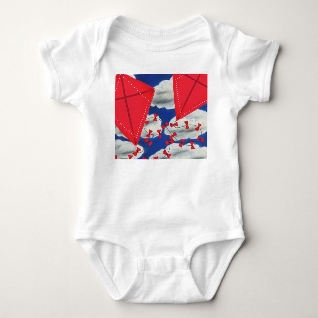 Body Para Bebé Kites y Klouds (Anverso)