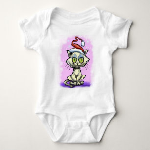 Body Para Bebé Kitten Santa Hat