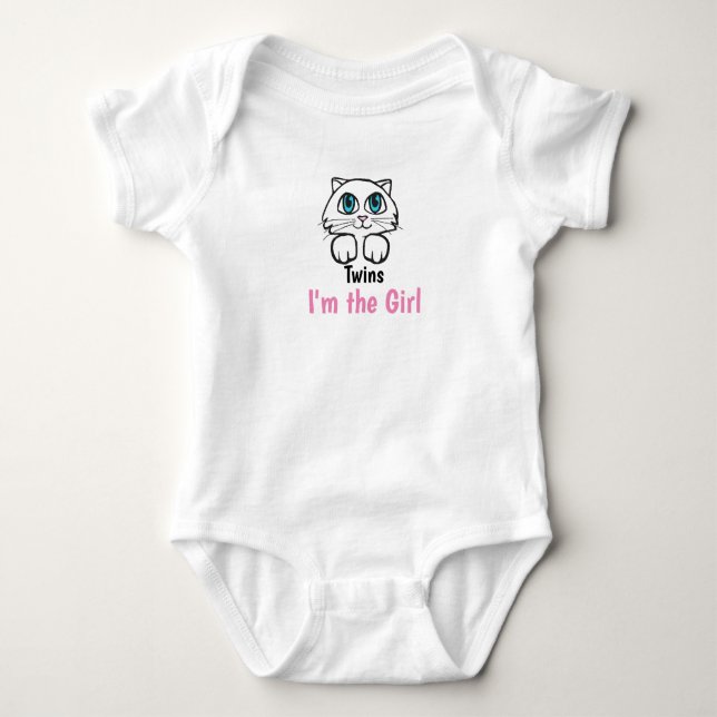 Body Para Bebé Kitty, Chicas gemelos (Anverso)