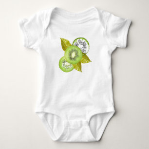Body Para Bebé Kiwi, frugal, verde y blanco, fresco, jugoso, blan