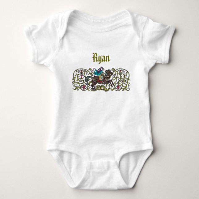 Body Para Bebé Knight personalizado (Anverso)