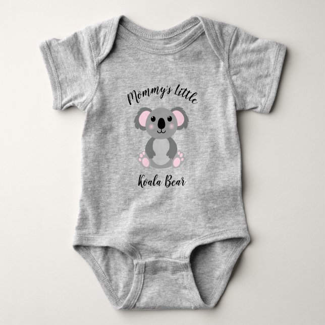 Body Para Bebé Koala Bear Baby Shower Green Gender Neutral (Anverso)
