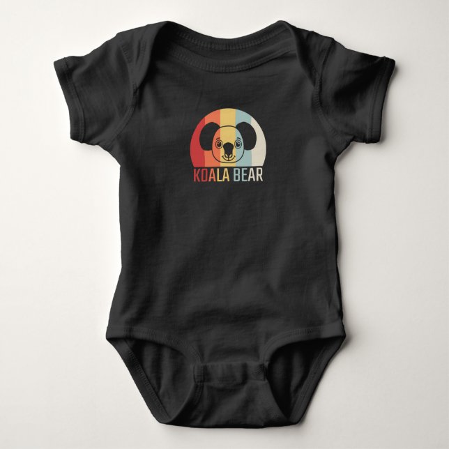 Body Para Bebé Koala Bear Retro (Anverso)