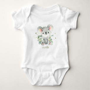 Body Para Bebé Koala Eucalyptus Greenery 1er equipo de cumpleaño