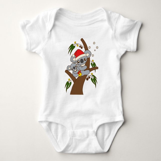 Body Para Bebé Koalas del navidad (Anverso)