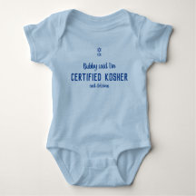Kosher certificado y Delicioso traje de bebé COR