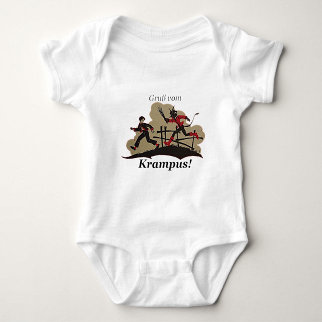 Body Para Bebé Krampus Chases Kid (Anverso)