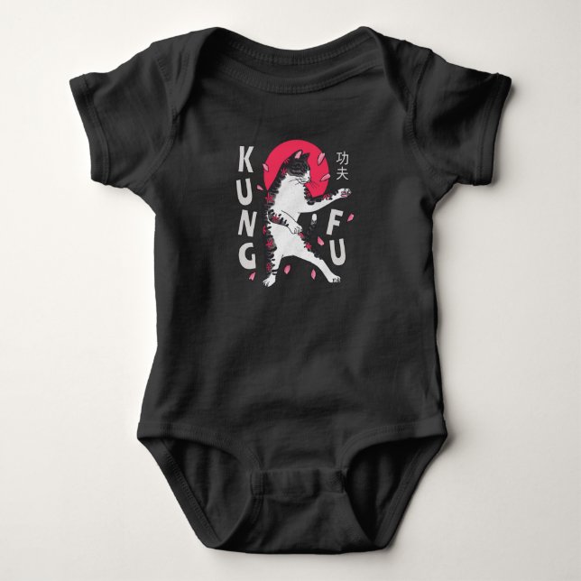 Body Para Bebé Kung Fu Cat (Anverso)