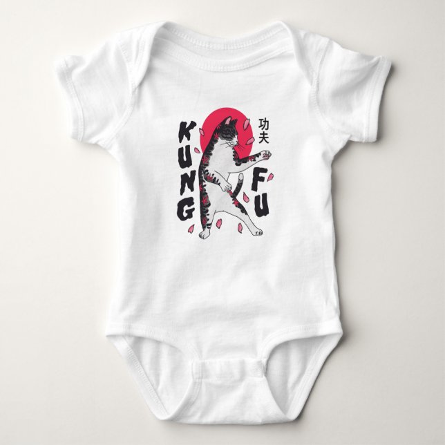 Body Para Bebé Kung Fu Cat (Anverso)