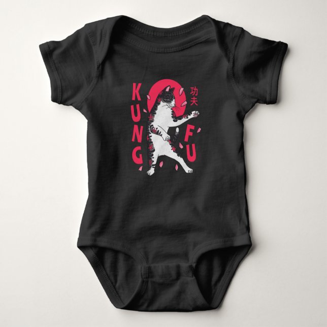 Body Para Bebé Kung Fu Cat (Anverso)
