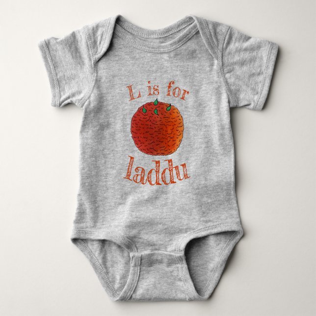 Body Para Bebé L es para Laddu Laddoo Avinsh Comida Dulce India (Anverso)