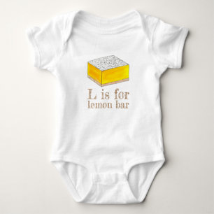 Body Para Bebé L ES PARA LEMON BAR Baked Goods Foodie Yellow ABCs