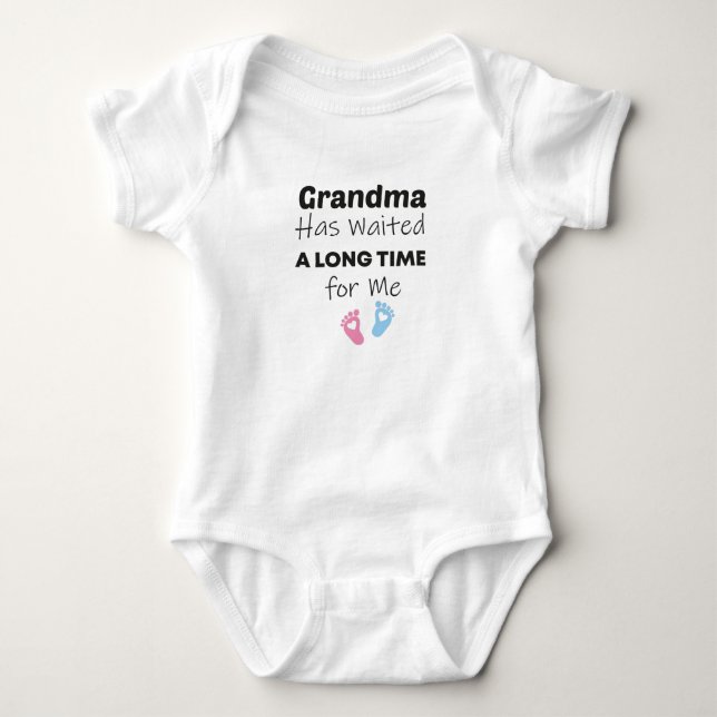 Body Para Bebé La abuela ha esperado mucho tiempo por mi regalo d (Anverso)