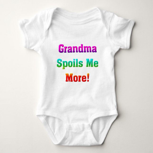 Body Para Bebé La abuela me fastidia más (Anverso)