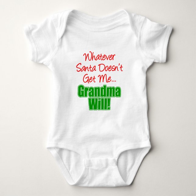 Body Para Bebé La abuela mejor que Santa (Anverso)