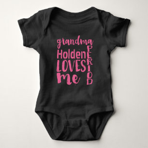 Body Para Bebé La abuela rosa personalizada me ama el periodo