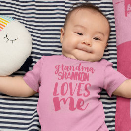 Body Para Bebé La abuela rosada personalizada del tutú ME AMA