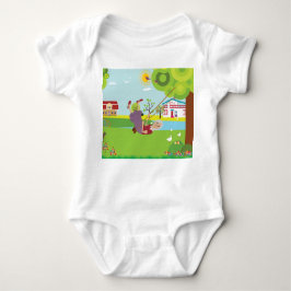 Body Para Bebé La abuela se balancea en el balancín