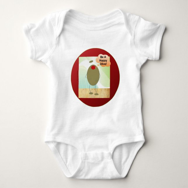 Body Para Bebé La aceituna feliz (Anverso)