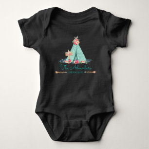 Body Para Bebé La aventura Boho Tribal TeePee comienza, niña