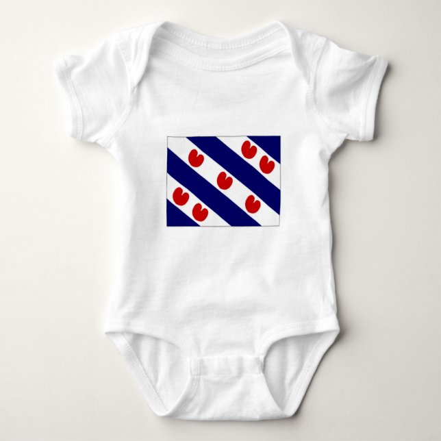 Body Para Bebé La bandera holandesa de Frisia (Anverso)