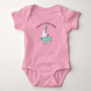 Body Para Bebé La bebé de vela de primer mate de papá