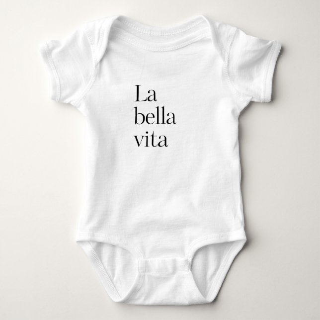 Body Para Bebé La bella vita (Anverso)