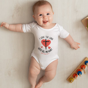 Body Para Bebé La Biblia Cristiana de la Cruz Roja Cute Verse