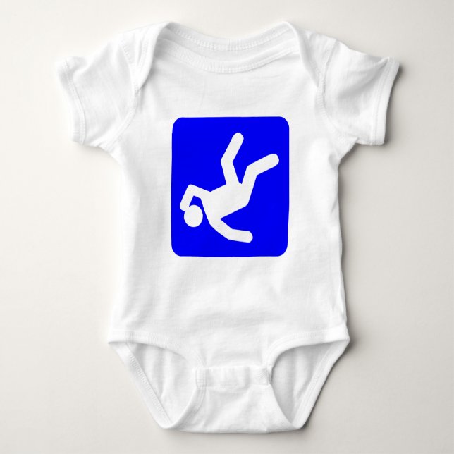 Body Para Bebé La caída del hombre - azul (Anverso)