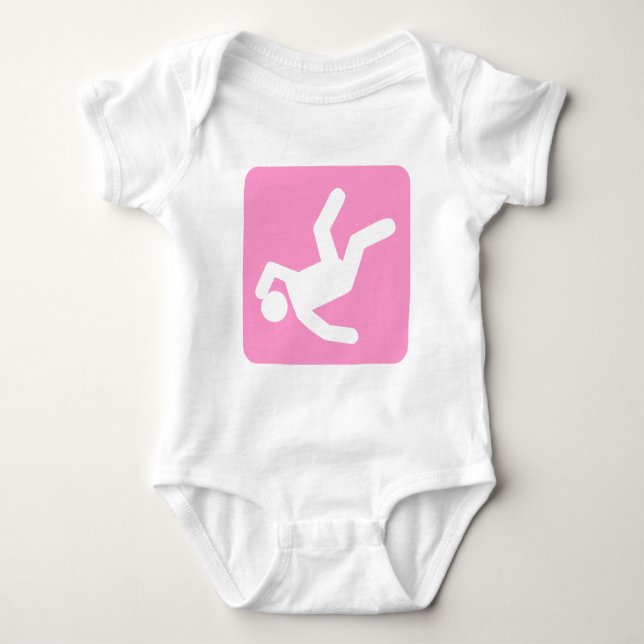 Body Para Bebé La caída del hombre - rosa (Anverso)