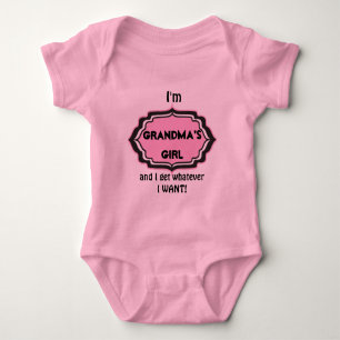 Body Para Bebé La camiseta Chica de la abuela