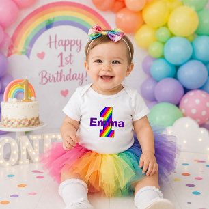 Body Para Bebé La camiseta de cumpleaños número uno de la niña co