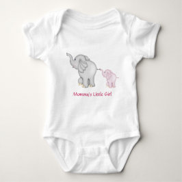 Body Para Bebé La camiseta de la pequeña niña elefante de mamá