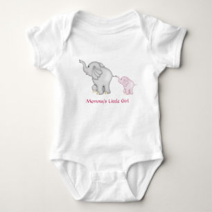Body Para Bebé La camiseta de la pequeña niña elefante de mamá