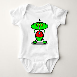 Body Para Bebé La camiseta de robot para niños bebé verde de The