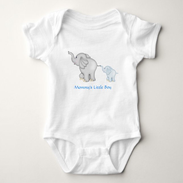 Body Para Bebé La camiseta del pequeño elefante de mamá (Anverso)