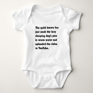 Body Para Bebé La Camiseta Pangrama de El Zorro Marrón Rápido Aca