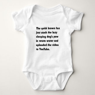 Body Para Bebé La Camiseta Pangrama de El Zorro Marrón Rápido Aca