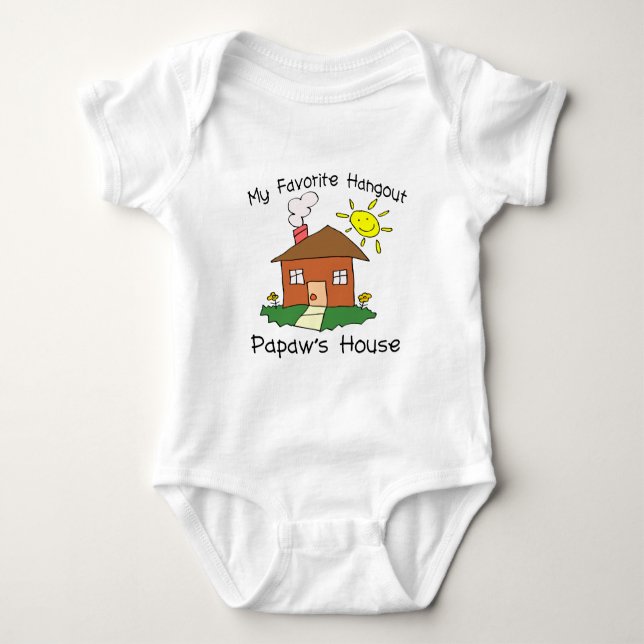 Body Para Bebé La casa del Papaw preferido de la lugar (Anverso)
