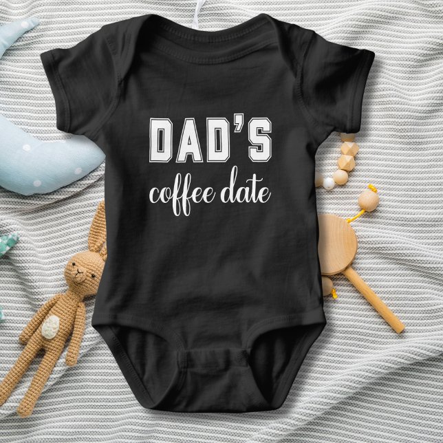 Body Para Bebé La cita del café de papá, divertido (Subido por el creador)