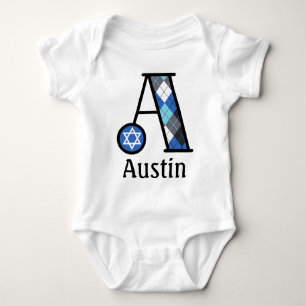 Body Para Bebé La estrella del muchacho del monograma A del mono