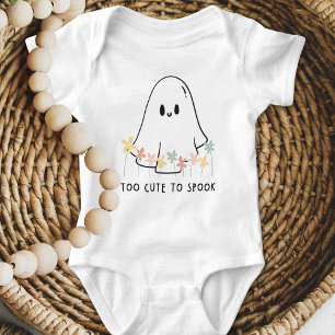 Body Para Bebé La flor fantasma de Halloween es demasiado agradab