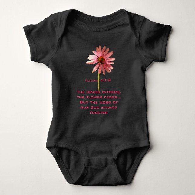Body Para Bebé La hierba se seca, la flor se desvanece... (Anverso)