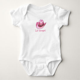 Body Para Bebé La lechera Rosa Lil'Cowgirl Gorra Baby Bodysuit