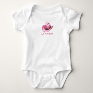 Body Para Bebé La lechera Rosa Lil'Cowgirl Gorra Baby Bodysuit
