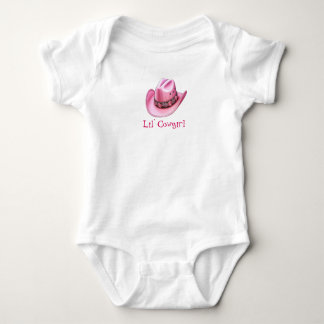Body Para Bebé La lechera Rosa Lil'Cowgirl Gorra Baby Bodysuit