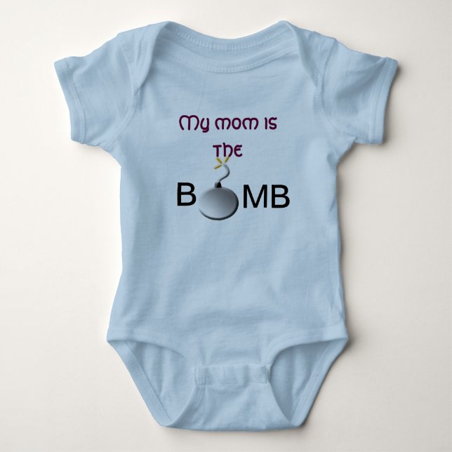 Body Para Bebé La mamá es la BOMBA (Anverso)